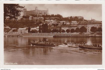 SLOVAKIA - Bratislava Pozsony Pressburg - Ships - Foto Postkarte
