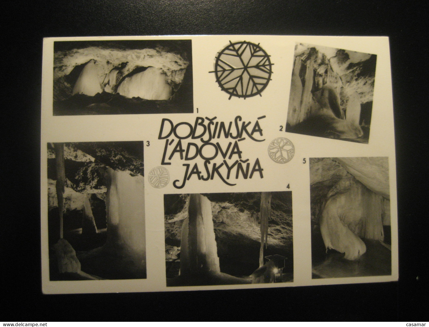 SLOVENSKY RAJ National Park Dobsina ice cave 1960 cancel postcard SLOVAKIA