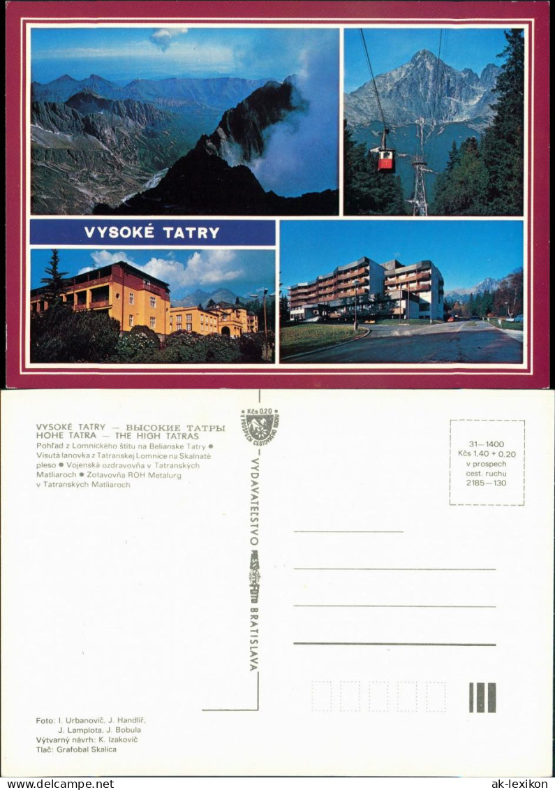 .Slowakei Visutá lanovka, Vojenská ozdravovňa, Zotavovňa ROH Metalurg 1985