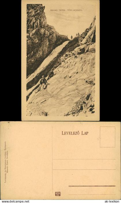 Postcard .Slowakei MAGAS TÁTRA TÉRY-HORHOS Bergsteiger Tatry 1926