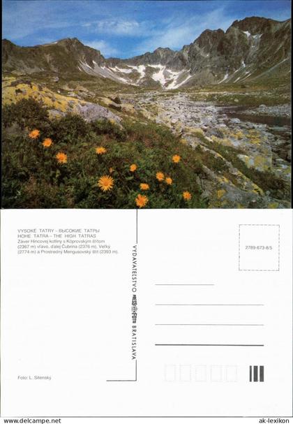 Postcard .Slowakei Záver Hincovej kotliny s kôprovským štítom 1985