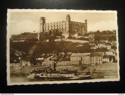 BRATISLAVA river boat postcard CZECHOSLOVAKIA Slovakia