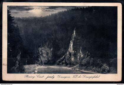 Pienyny 1930 Carte postale 80% oblitéré Chaîne de montagnes, rivière Dunajec