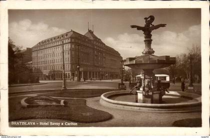 Slovaquie Slovakia Bratislava CPA Hotel SAvoy a Carlton