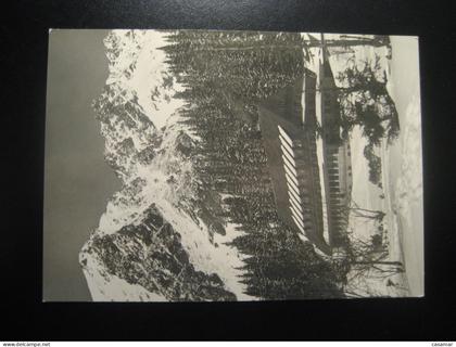 VYSOKE TATRY High Tatras mountains Tatranska Lomnica 1968 cancel postcard SLOVAKIA