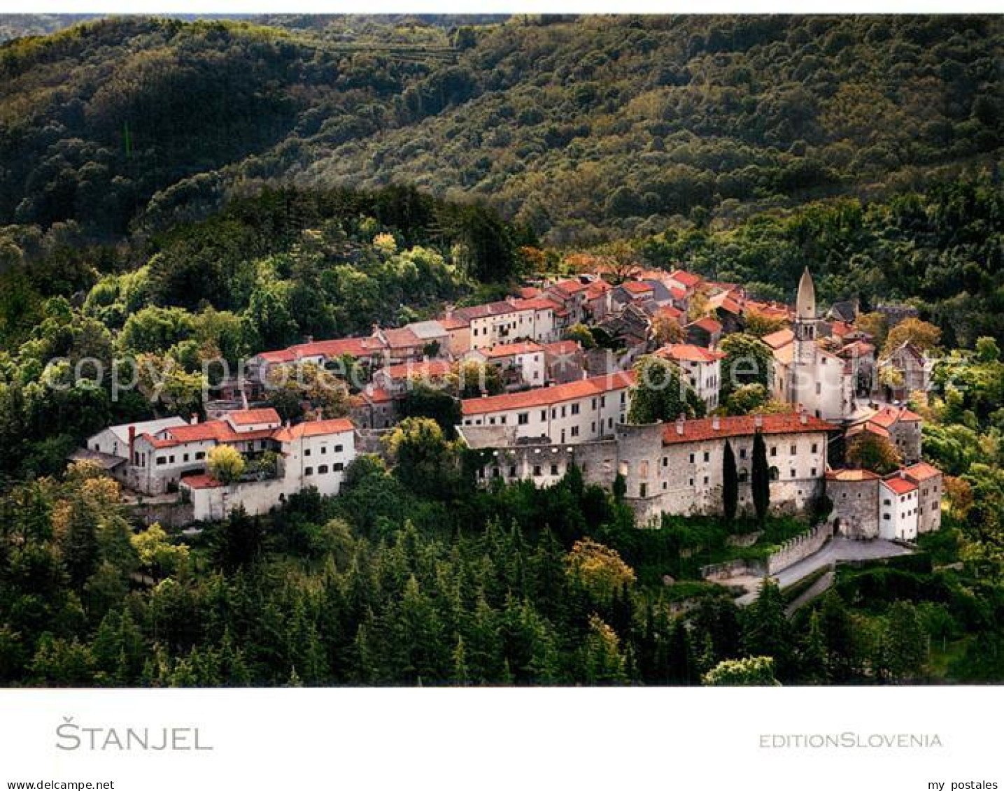 Slowenien Slovenia Stanjel Castle Fliegeraufnahme