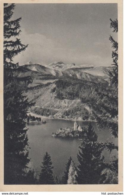 (464) AK Veldes, Slowenien, Bled, Bleder See, Marienkirche, vor 1945
