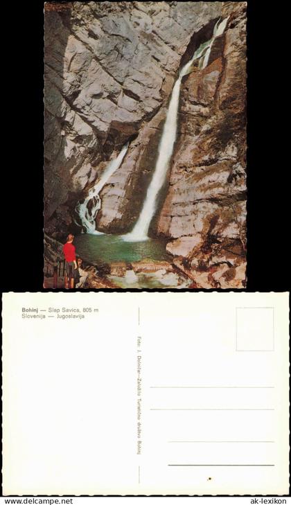 Slowenien Slovenija Bohinj Slap Savica  Jugoslavija (Wasserfall Waterfall) 1970