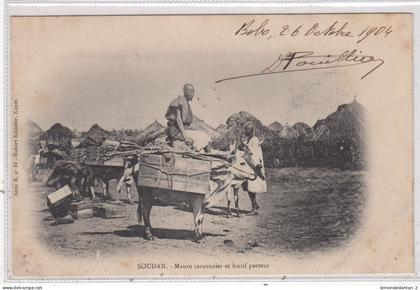 Soudan. Maure caravanier et boeuf porteur. *