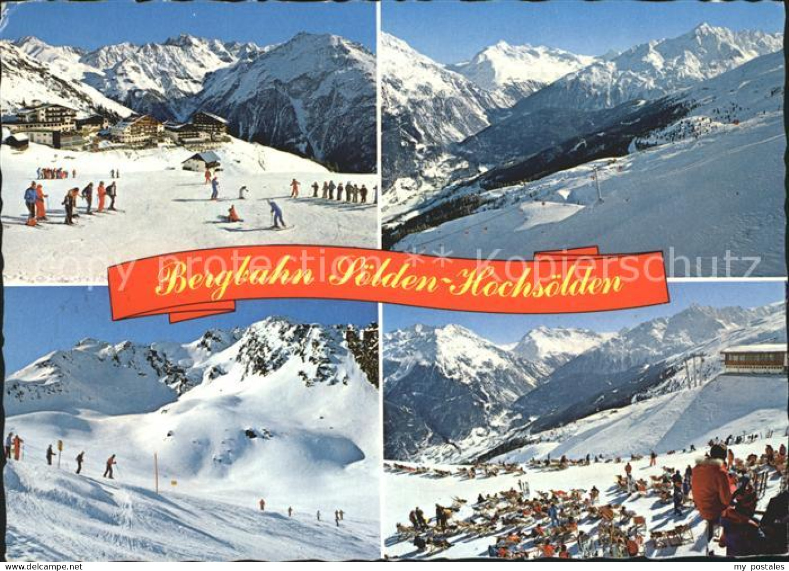 Soelden oetztal Hochsoelden Blick auf Soelden Skigebiet Hainbachkarlift Restaura