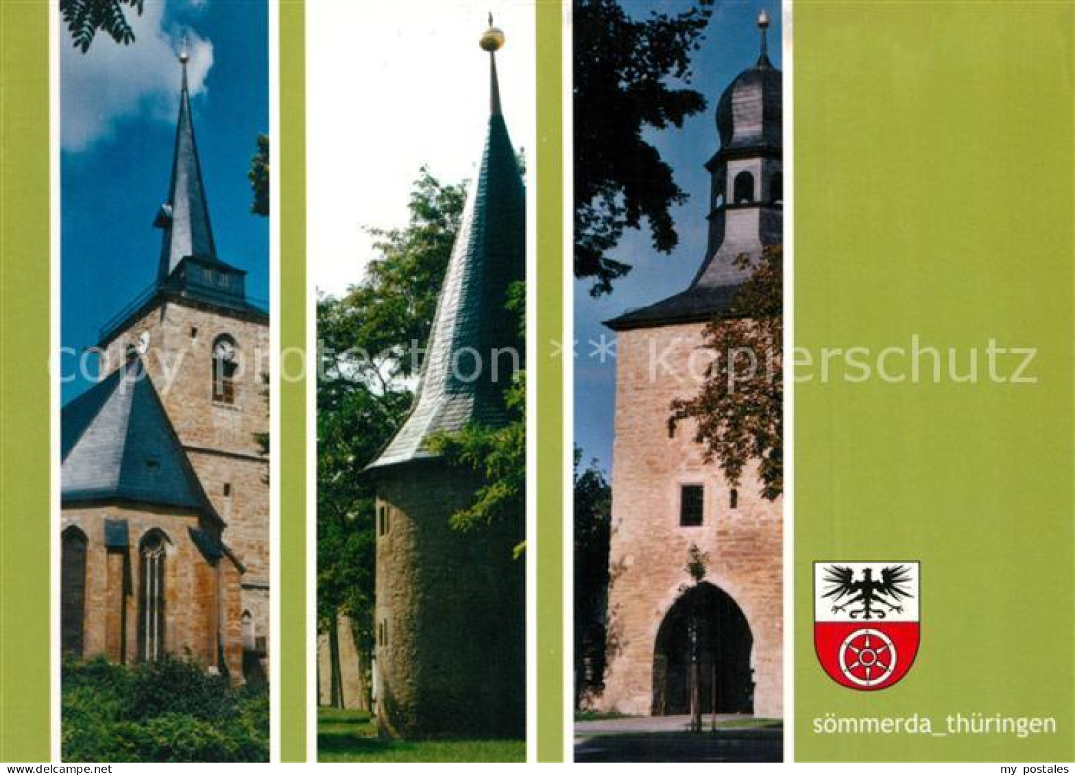 Soemmerda Bonifatius Kirche Stadtmauer Erfurter Tor Wappen