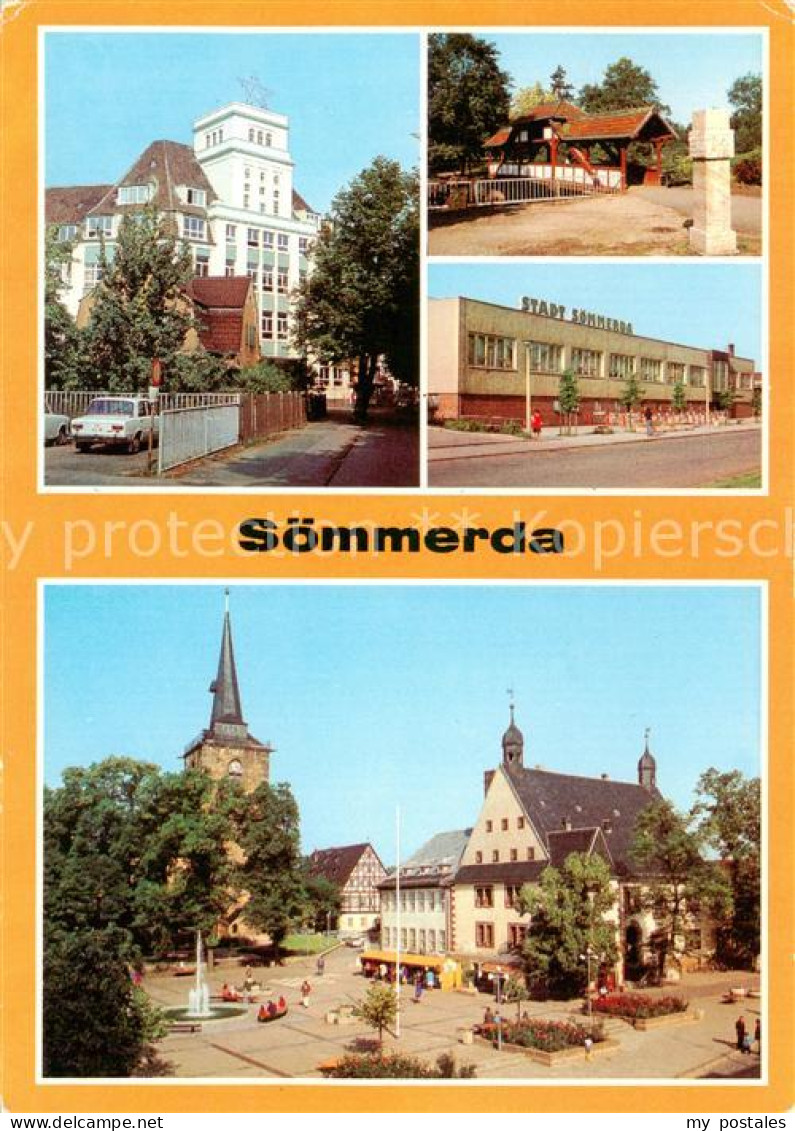 Soemmerda Kulturhaus Erster Mai Bruecke zum Stadtpark Gaststaette Stadt Soemmerd