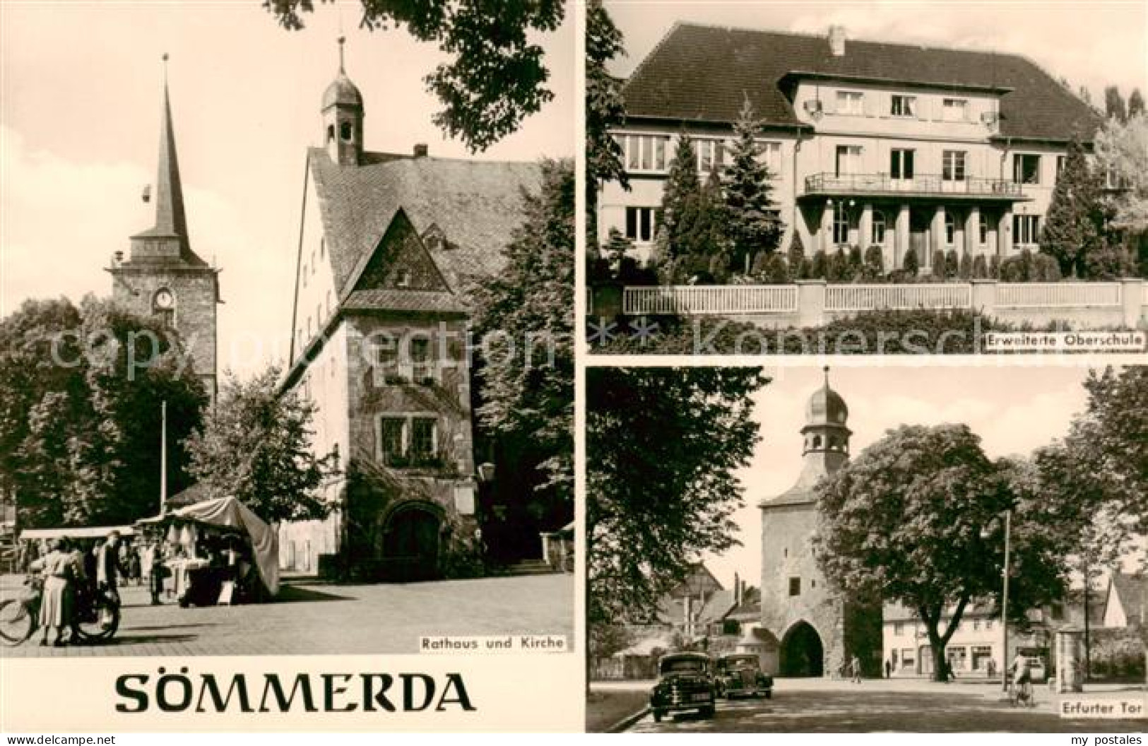Soemmerda Rathaus Kirche Erweiterte Oberschule Erfurter Tor