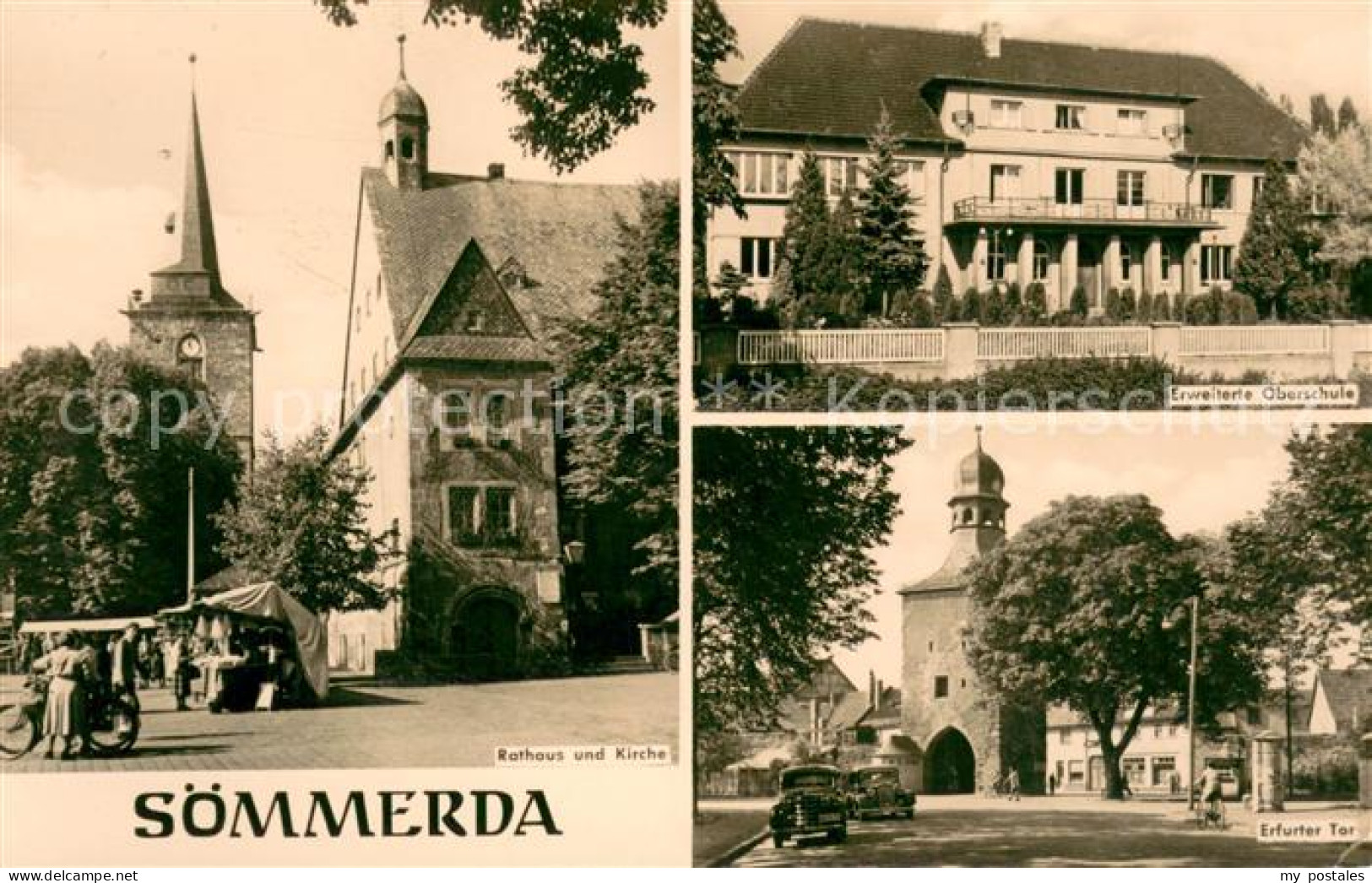 Soemmerda Rathaus Kirche Oberschule Erfurter Tor