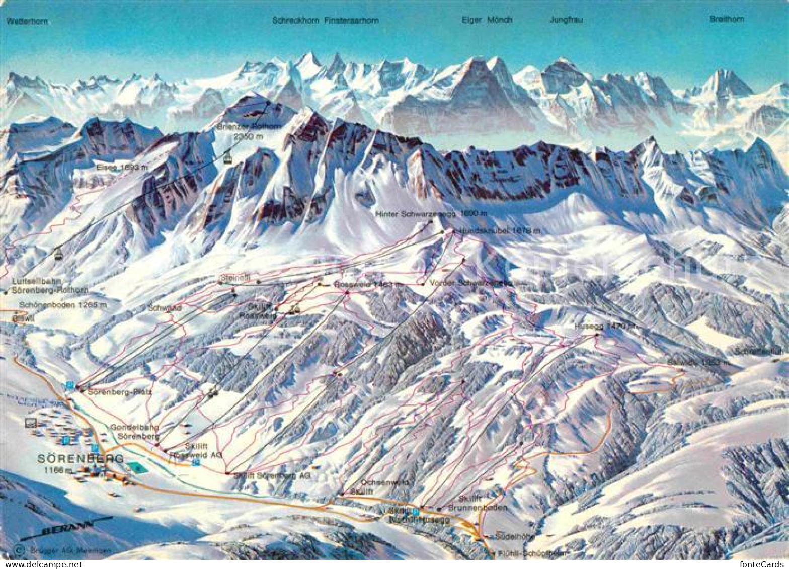 Soerenberg LU im Entlebuch Skiliftkarte