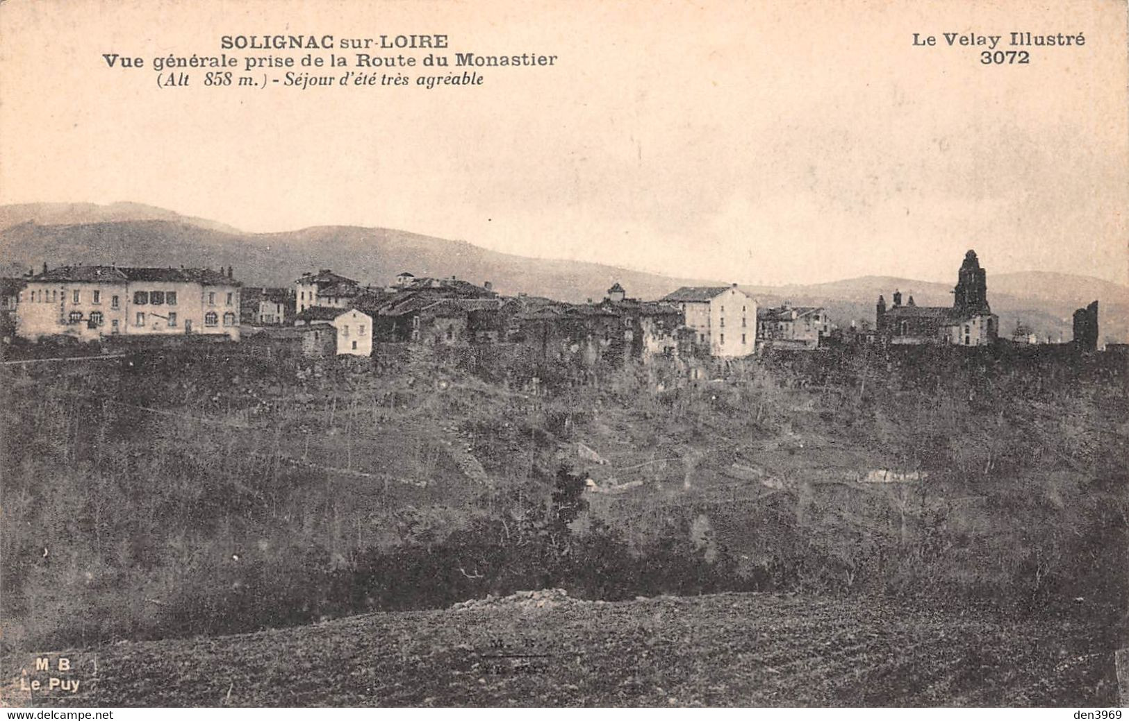 SOLIGNAC-sur-LOIRE (Haute-Loire) - Vue générale prise de la Route du Monastier