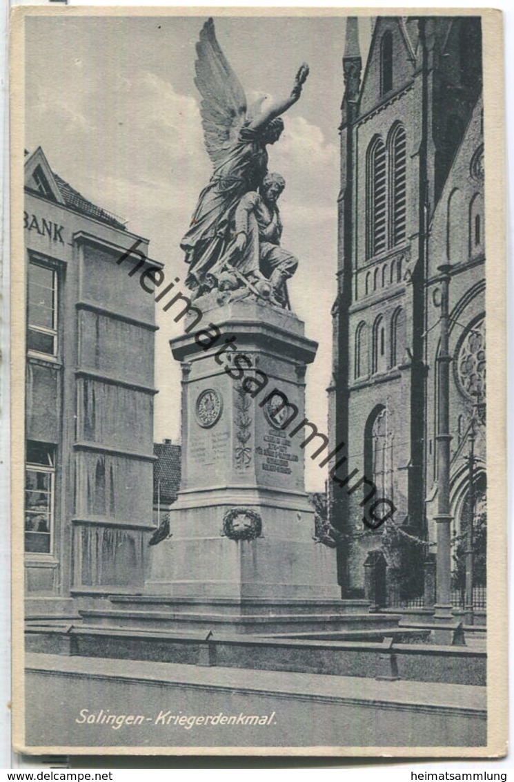 Solingen - Kriegerdenkmal - Verlag Carl Peschel Solingen