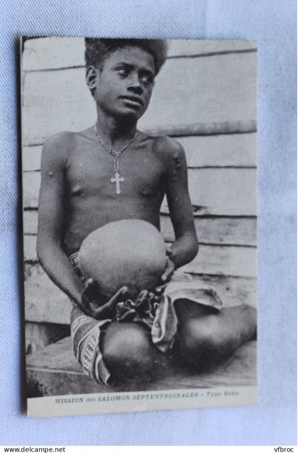 Cpsm 1953, type Buka, mission des Salomon septentrionales