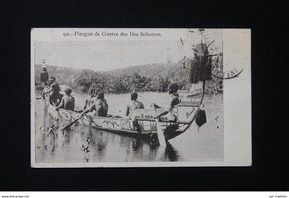 SALOMON - Carte postale - Pirogue de Guerre des Îles Salomon - L 82212