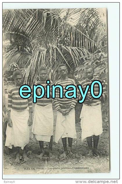 Bf - ILES SALOMON - les quatre premiers communiants