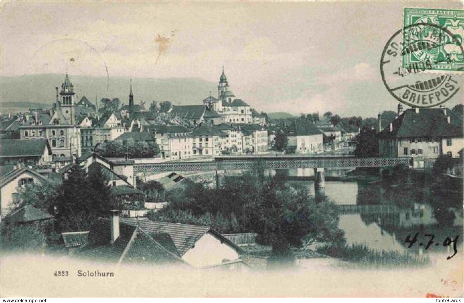 Solothurn Soleure SO Panorama Aarepartie