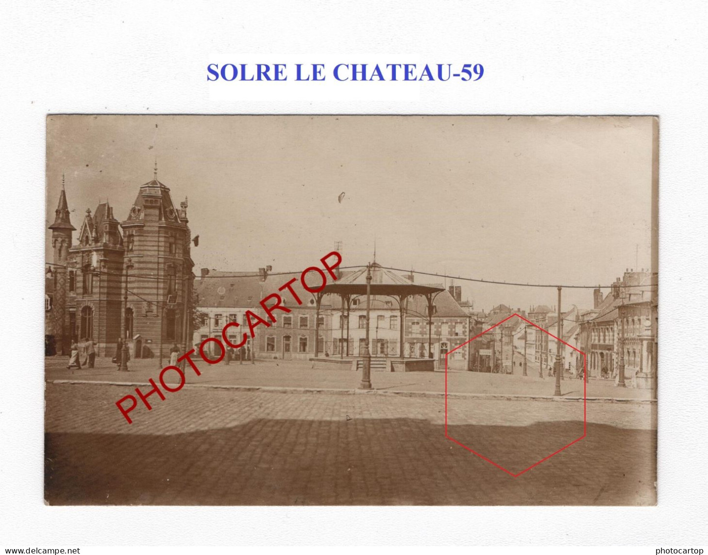 SOLRE LE CHATEAU-59-CARTE PHOTO allemande-GUERRE 14-18-1 WK-Militaria-France-FELDPOST