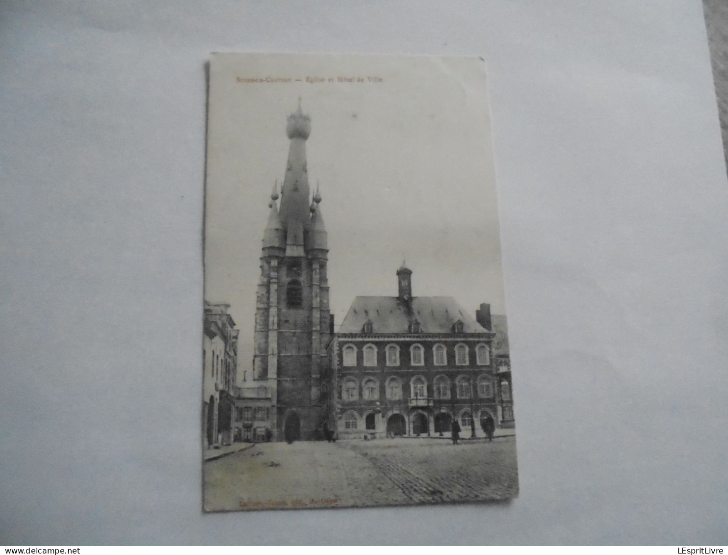 SOLRE LE CHÂTEAU Eglise et Hôtel de Ville Carte Postale