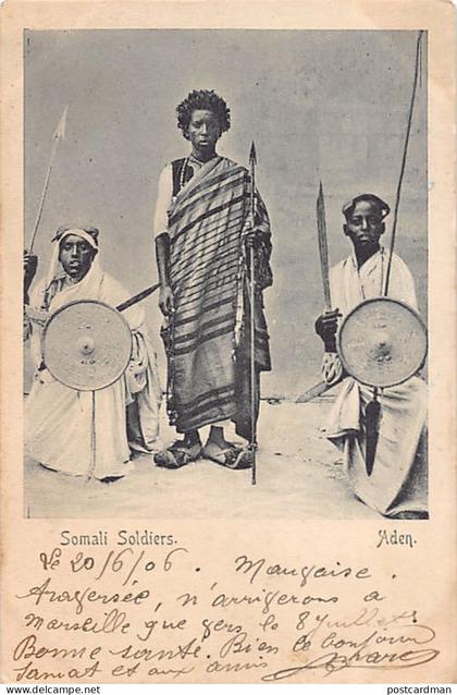 SOMALIA - Somali soldiers in Aden - Publ. J. Benghiat & Son