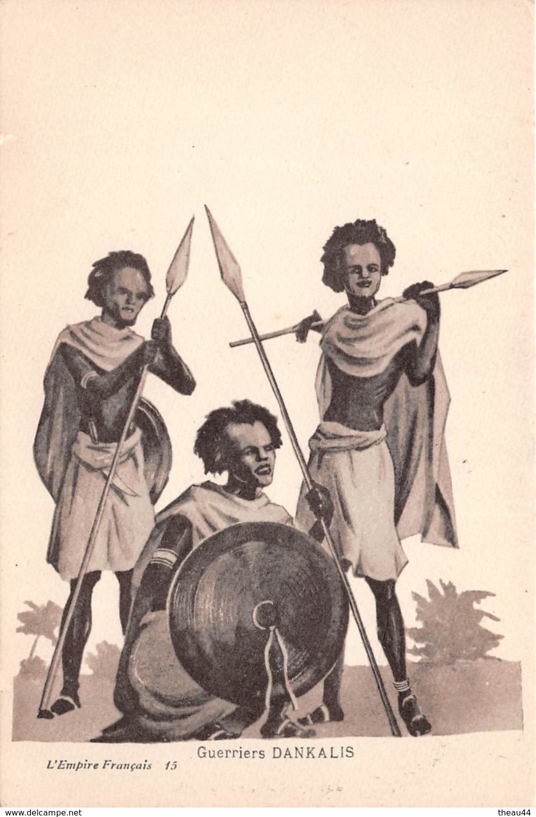 ¤¤   -  SOMALIE  -  Guerriers DANKALIS   - Dessin , Illustrateur   -  ¤¤