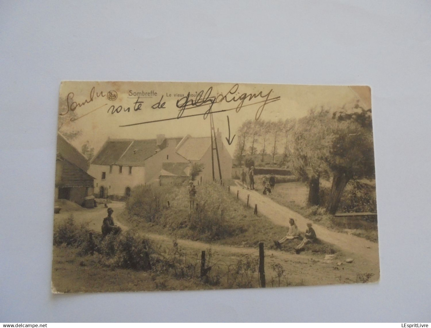 SOMBREFFE Le Vieux Moulin Animée Carte Postale CP Post Card