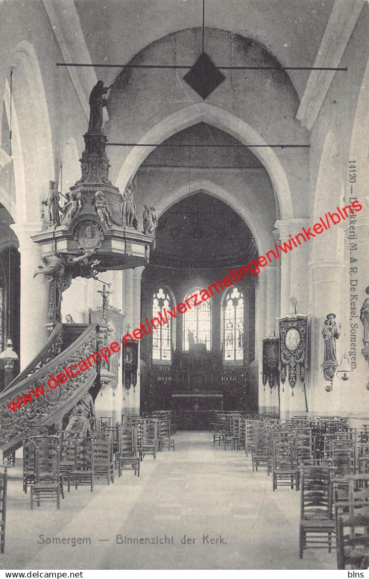 Somergem - Binnenzicht der Kerk - Zomergem