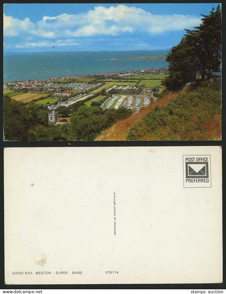 Somerset Old Colour Postcard WESTON-SUPER-MARE Sand Bay