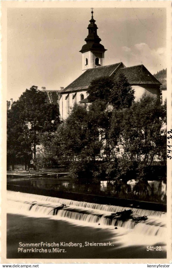 Sommerfrische Kindberg, Pfarrkirche u.Mürz.