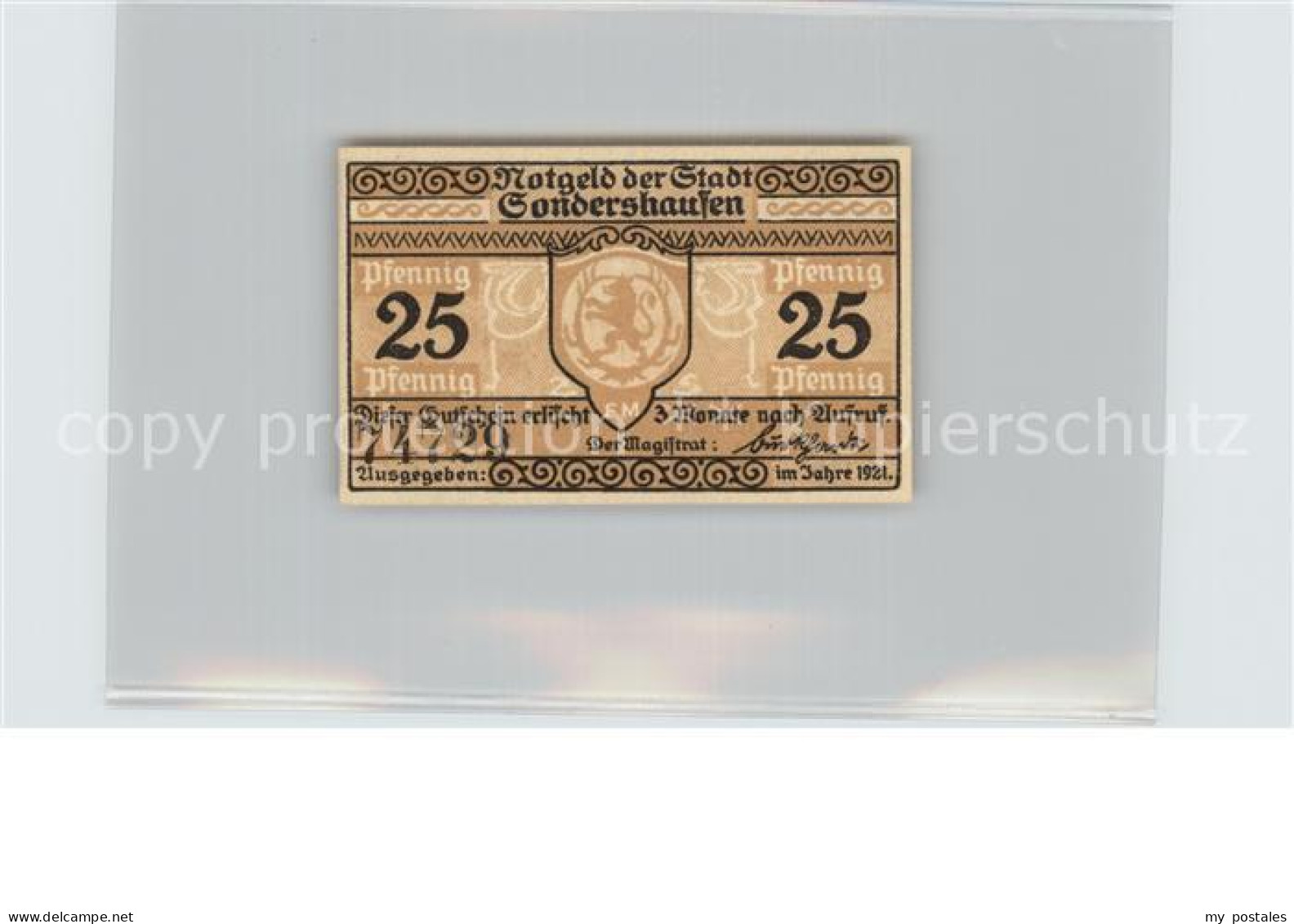 Sondershausen Thueringen 25 Pfennig