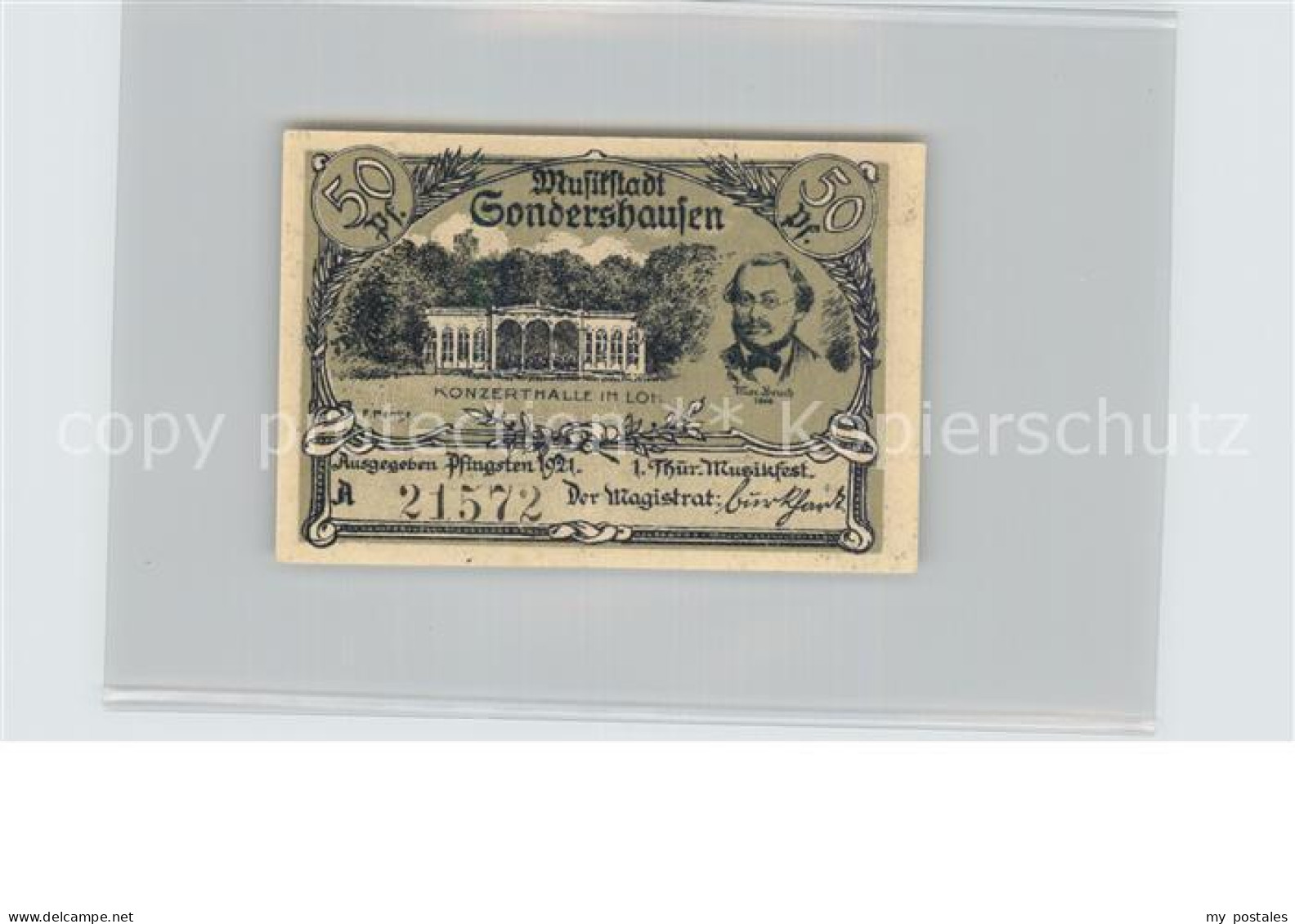 Sondershausen Thueringen Konzerthalle 50 Pfennig