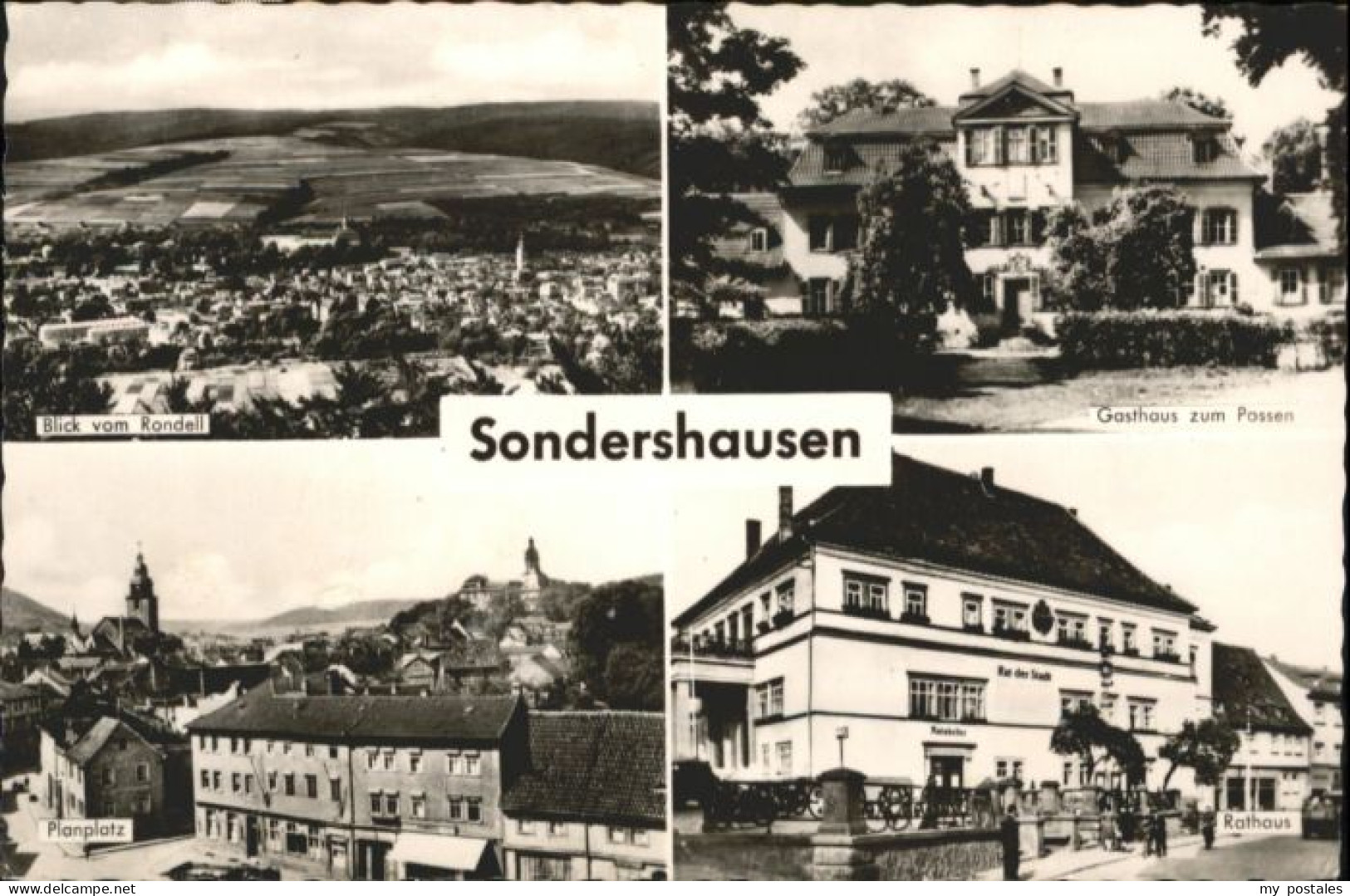 Sondershausen Thueringen Sondershausen Gasthaus Possen Planplatz Rathaus
