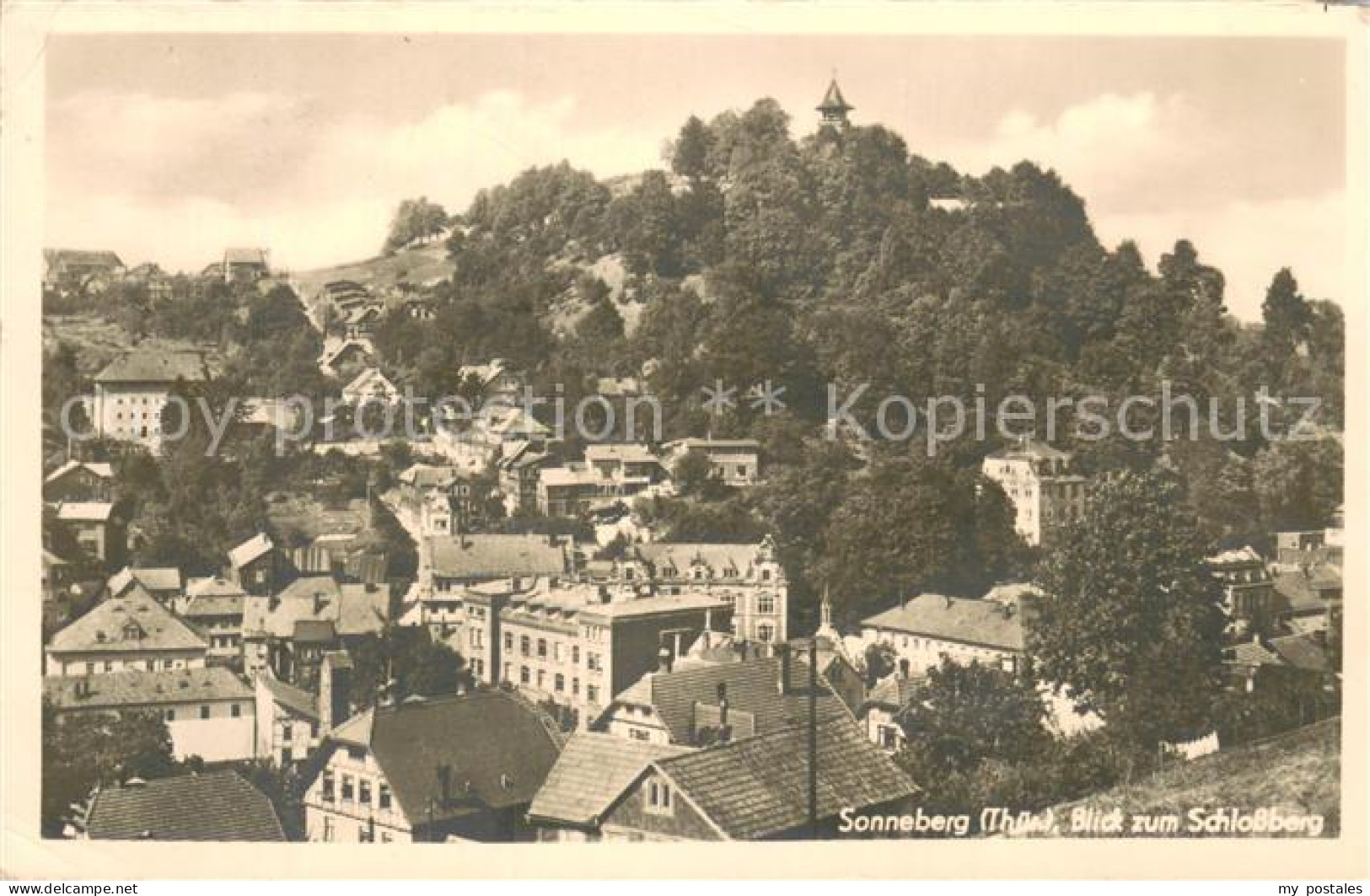 Sonneberg Thueringen mit Schlossbergblick