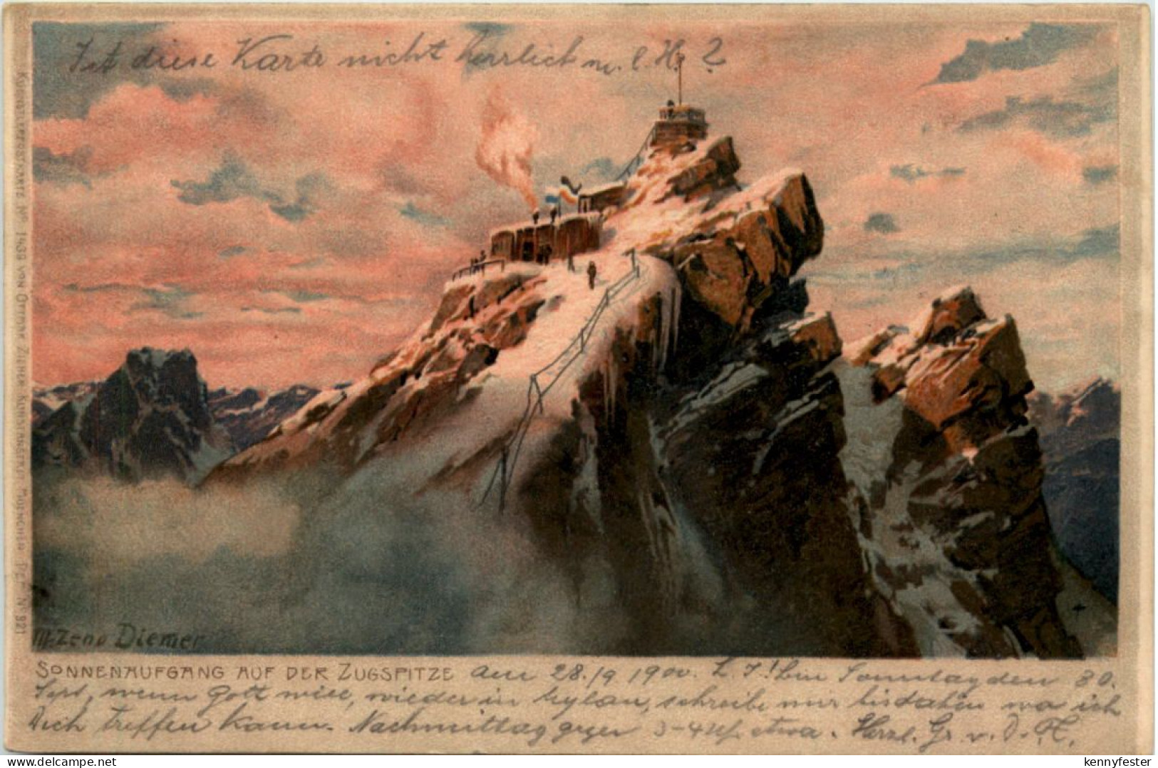 Sonnenaufgang auf der Zugspitze - Künstler Zeno Diemer