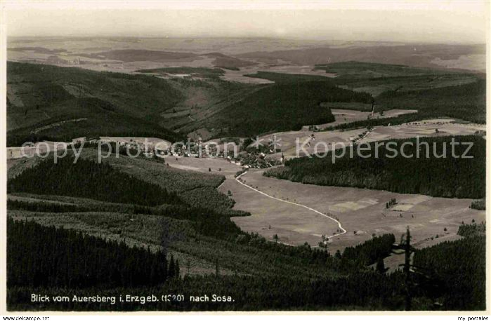 Sosa Erzgebirge Blick vom Auersberg