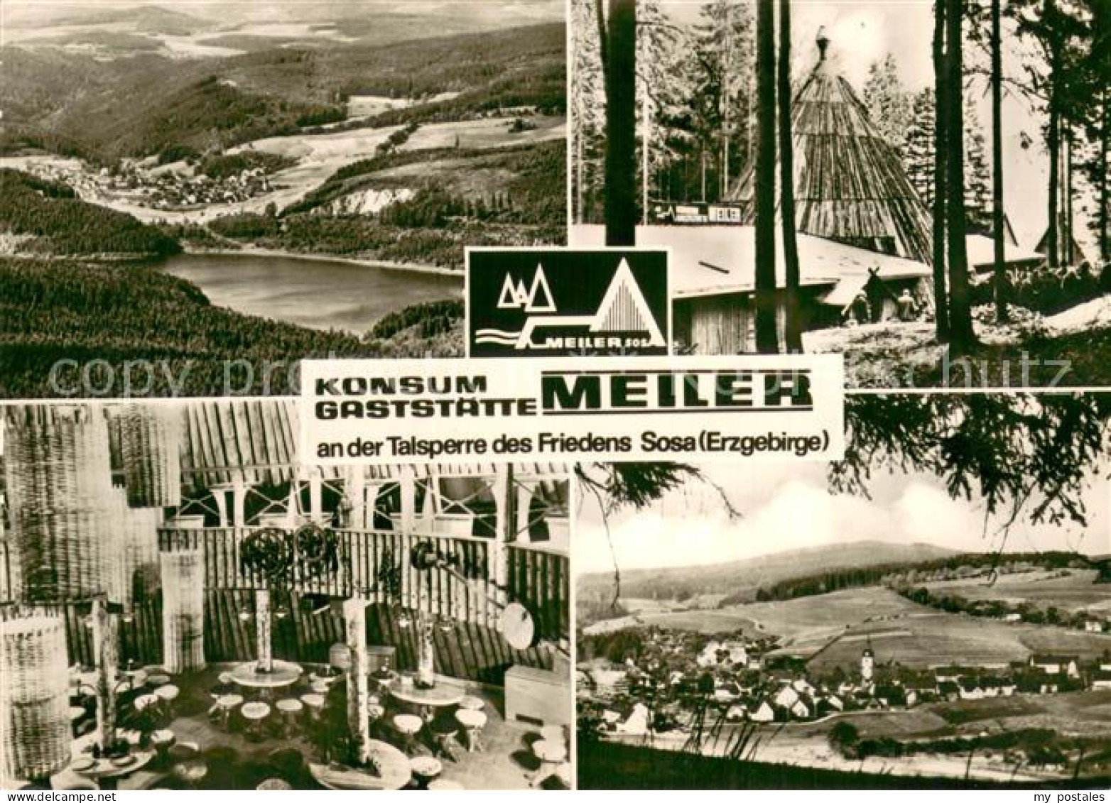Sosa Erzgebirge Konsum-Gaststaette Meiler an d. Talsperre d. Friedens Sosa