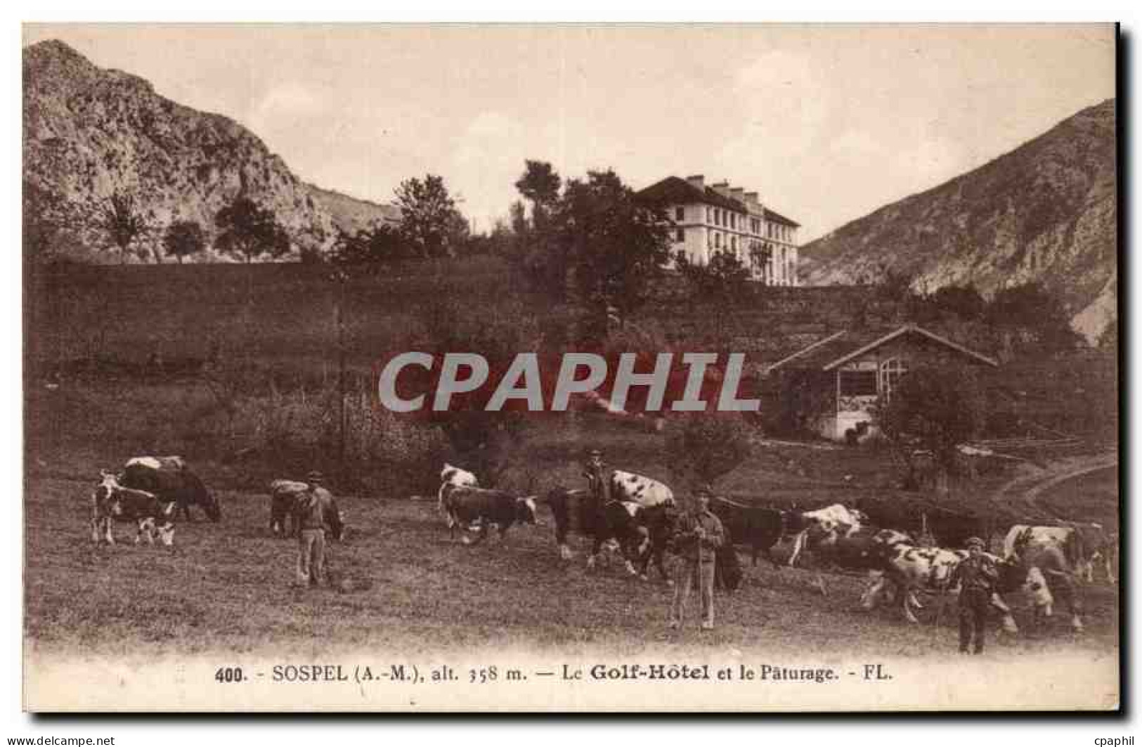 Sospel - Le Golf Hotel et le Paturage - CPA