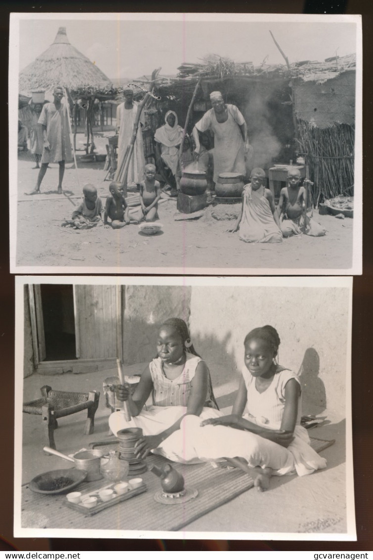 SOUDAN  2 PHOTO'S  11 X 8 CM          VOIR SCANS