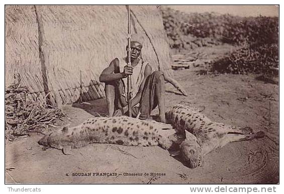 SOUDAN FRANCAIS CHASSEUR CHASSE DE HYENES