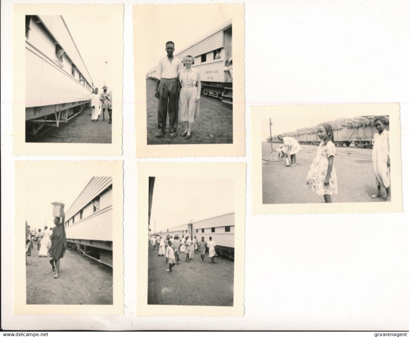 SOUDAN TRIP 1949  5 PHOTO'S  = WADI HALFA KHARTUUM AN TRAIN
