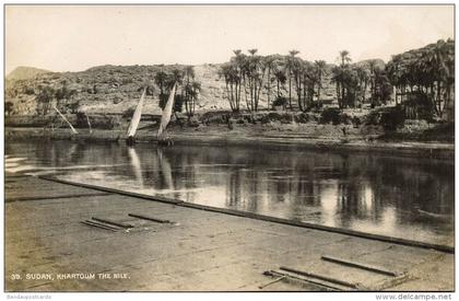 sudan, KHARTOUM, River Nile Scene (1930s) RPPC
