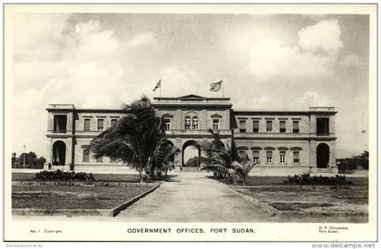 sudan, PORT SUDAN, Government Offices (1930s) RPPC