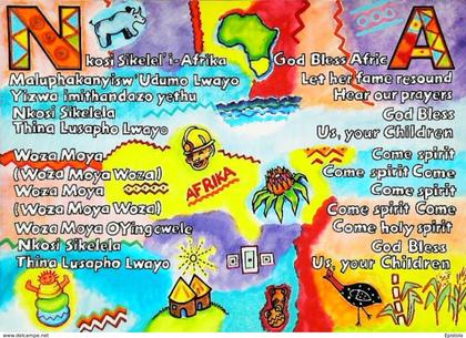 Afrique du Sud South Africa carte god bless Africa