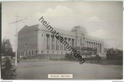 Südafrika - Pretoria - Museum - Strassenbahn - Foto-Ansichtskarte - ca. 1910