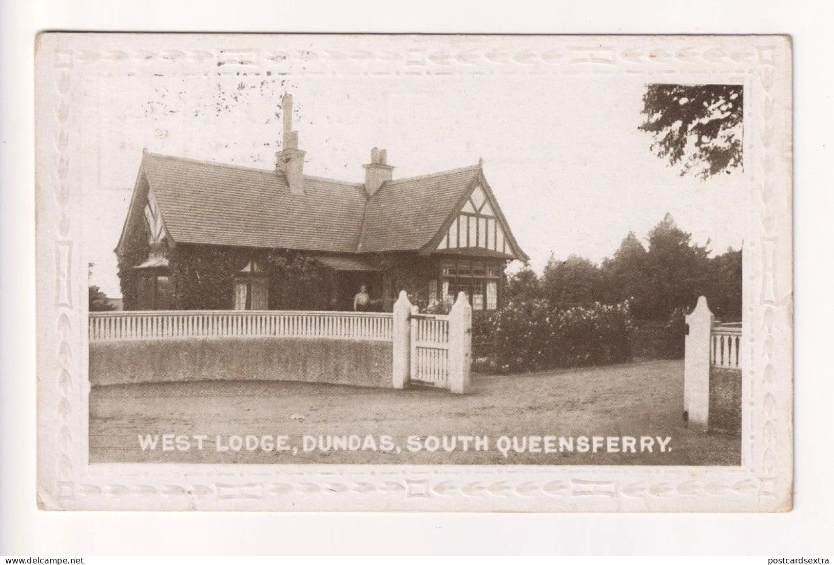 South Queensferry - West Lodge, Dundas - 1917 used West Lothian postcard