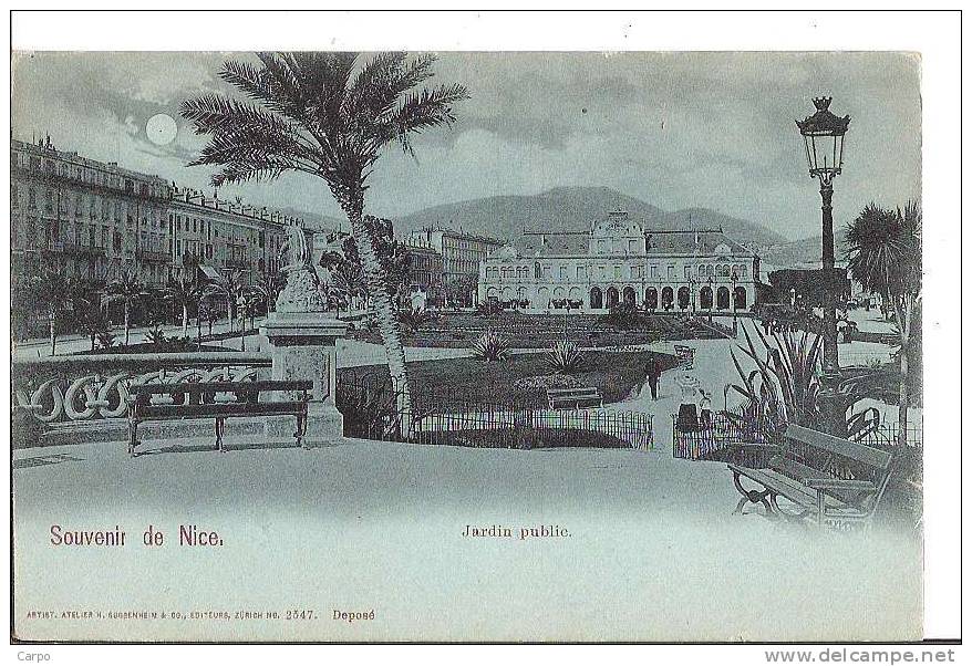 Souvenir de NICE. - Jardin public.